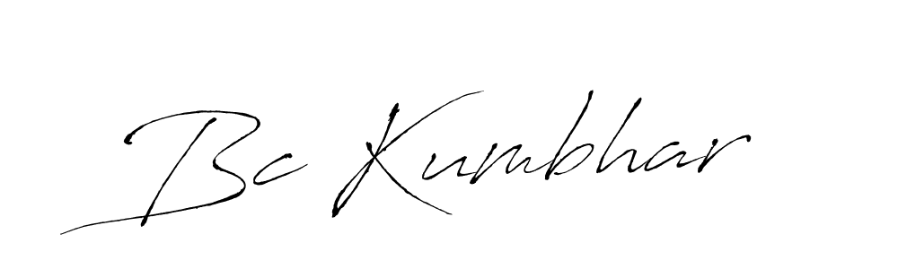 Design your own signature with our free online signature maker. With this signature software, you can create a handwritten (Antro_Vectra) signature for name Bc Kumbhar. Bc Kumbhar signature style 6 images and pictures png