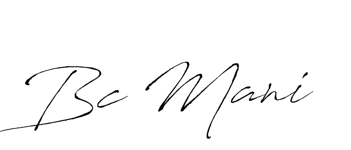 Bc Mani stylish signature style. Best Handwritten Sign (Antro_Vectra) for my name. Handwritten Signature Collection Ideas for my name Bc Mani. Bc Mani signature style 6 images and pictures png