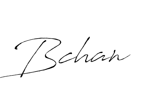 Use a signature maker to create a handwritten signature online. With this signature software, you can design (Antro_Vectra) your own signature for name Bchan. Bchan signature style 6 images and pictures png