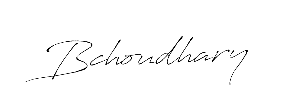 Make a beautiful signature design for name Bchoudhary. With this signature (Antro_Vectra) style, you can create a handwritten signature for free. Bchoudhary signature style 6 images and pictures png