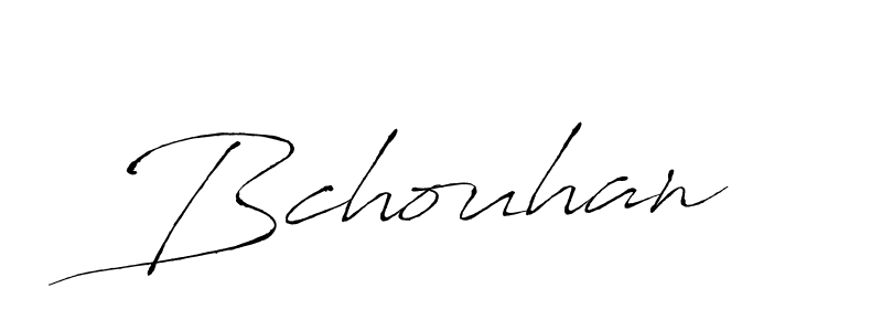 Make a beautiful signature design for name Bchouhan. With this signature (Antro_Vectra) style, you can create a handwritten signature for free. Bchouhan signature style 6 images and pictures png