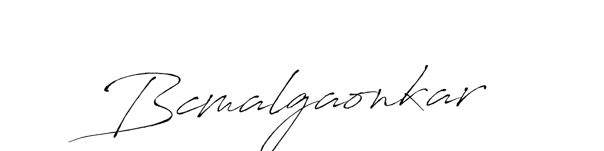 Design your own signature with our free online signature maker. With this signature software, you can create a handwritten (Antro_Vectra) signature for name Bcmalgaonkar. Bcmalgaonkar signature style 6 images and pictures png