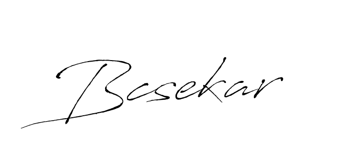 Make a beautiful signature design for name Bcsekar. With this signature (Antro_Vectra) style, you can create a handwritten signature for free. Bcsekar signature style 6 images and pictures png