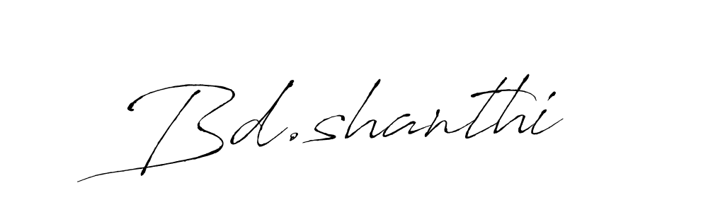 How to make Bd.shanthi name signature. Use Antro_Vectra style for creating short signs online. This is the latest handwritten sign. Bd.shanthi signature style 6 images and pictures png