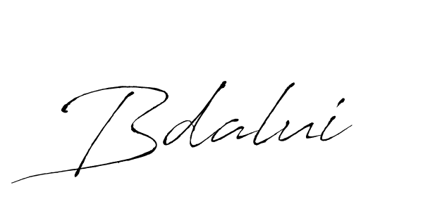 How to make Bdalui name signature. Use Antro_Vectra style for creating short signs online. This is the latest handwritten sign. Bdalui signature style 6 images and pictures png