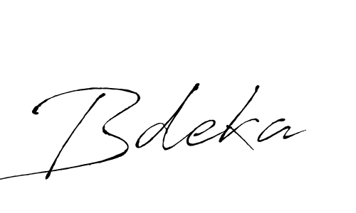 Also we have Bdeka name is the best signature style. Create professional handwritten signature collection using Antro_Vectra autograph style. Bdeka signature style 6 images and pictures png