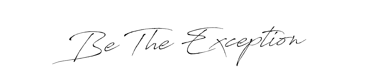 Similarly Antro_Vectra is the best handwritten signature design. Signature creator online .You can use it as an online autograph creator for name Be The Exception. Be The Exception signature style 6 images and pictures png