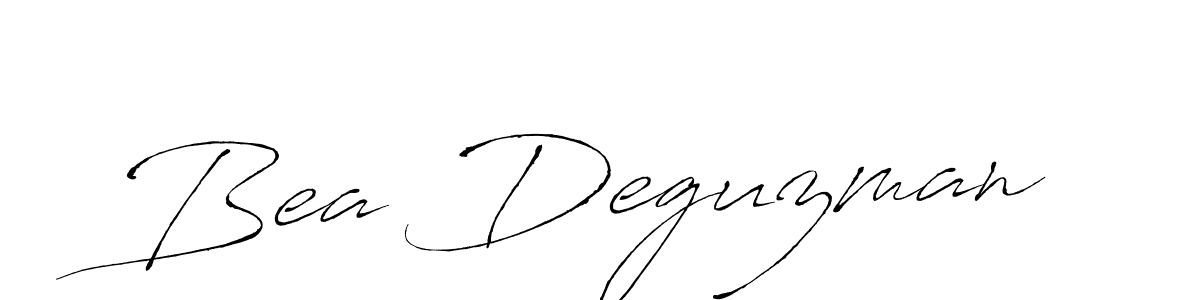 How to make Bea Deguzman name signature. Use Antro_Vectra style for creating short signs online. This is the latest handwritten sign. Bea Deguzman signature style 6 images and pictures png