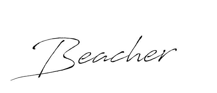 Create a beautiful signature design for name Beacher. With this signature (Antro_Vectra) fonts, you can make a handwritten signature for free. Beacher signature style 6 images and pictures png