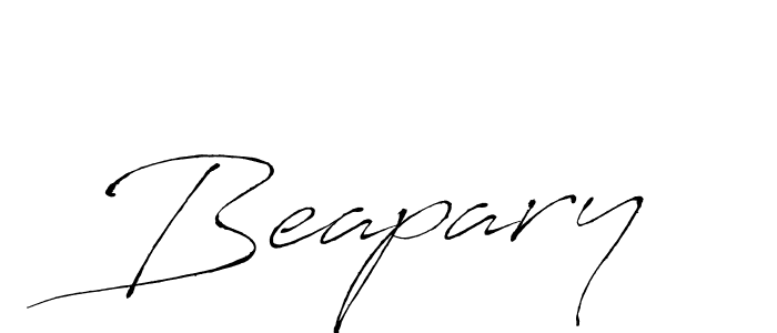 Antro_Vectra is a professional signature style that is perfect for those who want to add a touch of class to their signature. It is also a great choice for those who want to make their signature more unique. Get Beapary name to fancy signature for free. Beapary signature style 6 images and pictures png