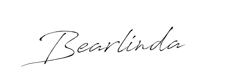 How to make Bearlinda signature? Antro_Vectra is a professional autograph style. Create handwritten signature for Bearlinda name. Bearlinda signature style 6 images and pictures png