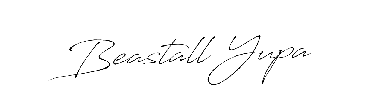How to make Beastall Yupa name signature. Use Antro_Vectra style for creating short signs online. This is the latest handwritten sign. Beastall Yupa signature style 6 images and pictures png