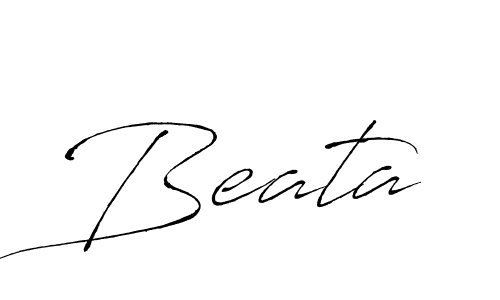 Make a beautiful signature design for name Beata. With this signature (Antro_Vectra) style, you can create a handwritten signature for free. Beata signature style 6 images and pictures png