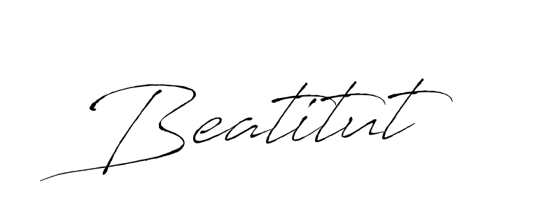 How to make Beatitut name signature. Use Antro_Vectra style for creating short signs online. This is the latest handwritten sign. Beatitut signature style 6 images and pictures png
