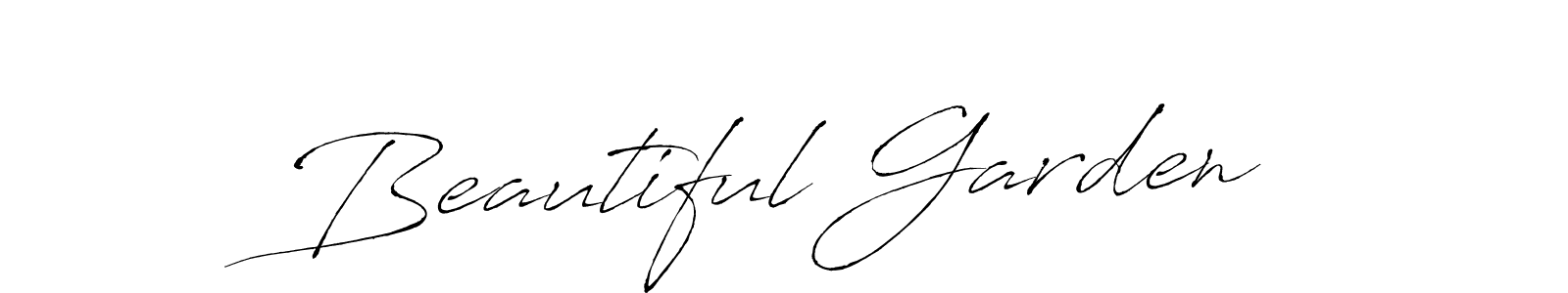 How to make Beautiful Garden name signature. Use Antro_Vectra style for creating short signs online. This is the latest handwritten sign. Beautiful Garden signature style 6 images and pictures png