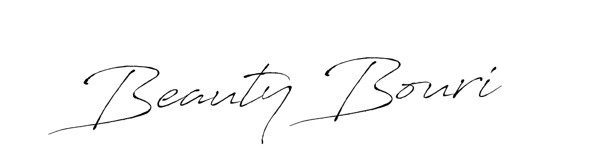 How to make Beauty Bouri name signature. Use Antro_Vectra style for creating short signs online. This is the latest handwritten sign. Beauty Bouri signature style 6 images and pictures png