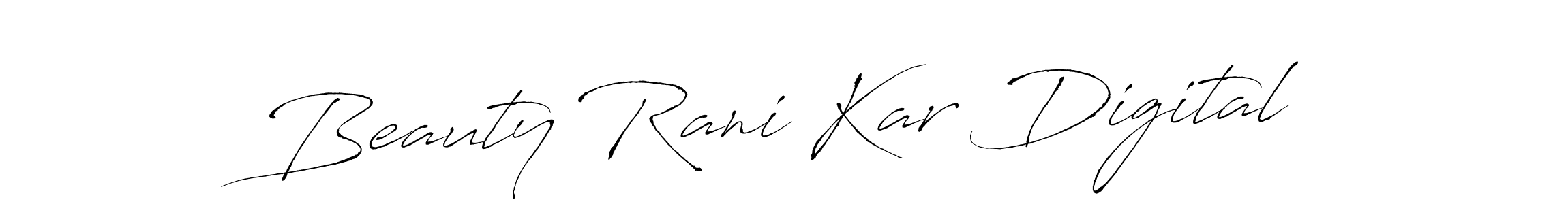 How to make Beauty Rani Kar Digital name signature. Use Antro_Vectra style for creating short signs online. This is the latest handwritten sign. Beauty Rani Kar Digital signature style 6 images and pictures png