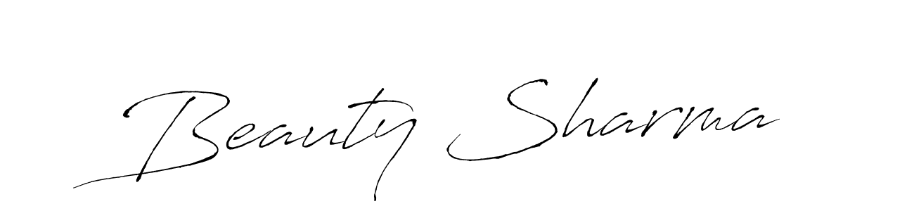 How to make Beauty Sharma name signature. Use Antro_Vectra style for creating short signs online. This is the latest handwritten sign. Beauty Sharma signature style 6 images and pictures png