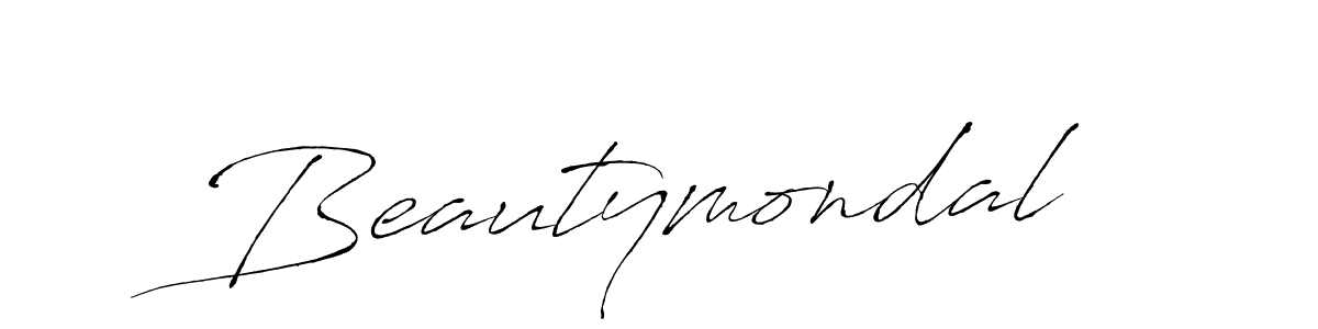 How to make Beautymondal signature? Antro_Vectra is a professional autograph style. Create handwritten signature for Beautymondal name. Beautymondal signature style 6 images and pictures png