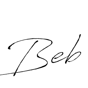 Design your own signature with our free online signature maker. With this signature software, you can create a handwritten (Antro_Vectra) signature for name Beb. Beb signature style 6 images and pictures png