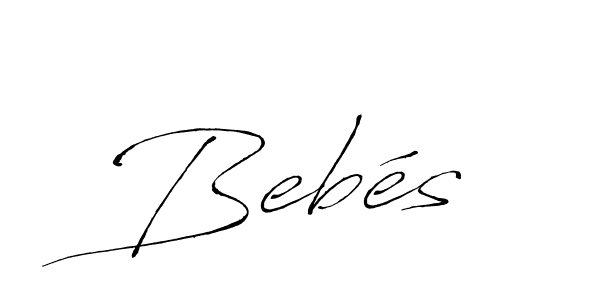 How to make Bebés name signature. Use Antro_Vectra style for creating short signs online. This is the latest handwritten sign. Bebés signature style 6 images and pictures png