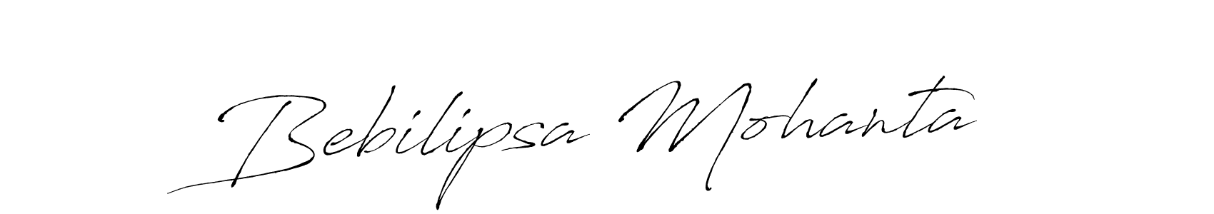 Create a beautiful signature design for name Bebilipsa Mohanta. With this signature (Antro_Vectra) fonts, you can make a handwritten signature for free. Bebilipsa Mohanta signature style 6 images and pictures png