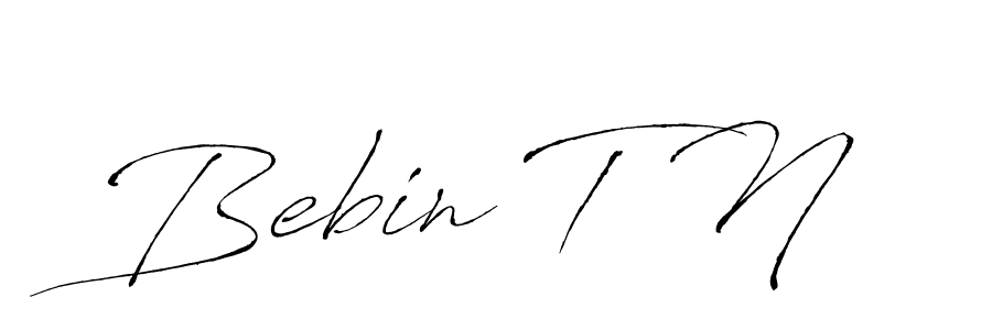 if you are searching for the best signature style for your name Bebin T N. so please give up your signature search. here we have designed multiple signature styles  using Antro_Vectra. Bebin T N signature style 6 images and pictures png