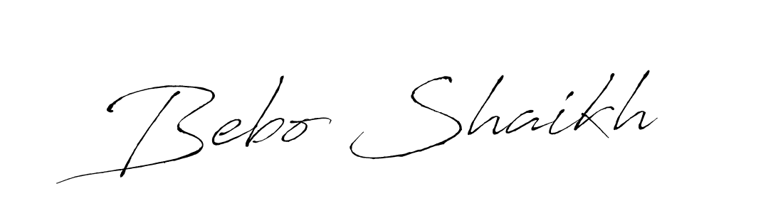 Create a beautiful signature design for name Bebo Shaikh. With this signature (Antro_Vectra) fonts, you can make a handwritten signature for free. Bebo Shaikh signature style 6 images and pictures png