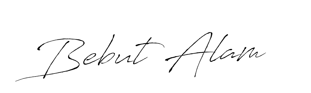 You should practise on your own different ways (Antro_Vectra) to write your name (Bebut Alam) in signature. don't let someone else do it for you. Bebut Alam signature style 6 images and pictures png