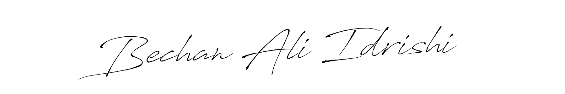 How to make Bechan Ali Idrishi name signature. Use Antro_Vectra style for creating short signs online. This is the latest handwritten sign. Bechan Ali Idrishi signature style 6 images and pictures png
