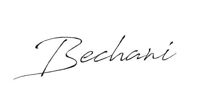 Create a beautiful signature design for name Bechani. With this signature (Antro_Vectra) fonts, you can make a handwritten signature for free. Bechani signature style 6 images and pictures png