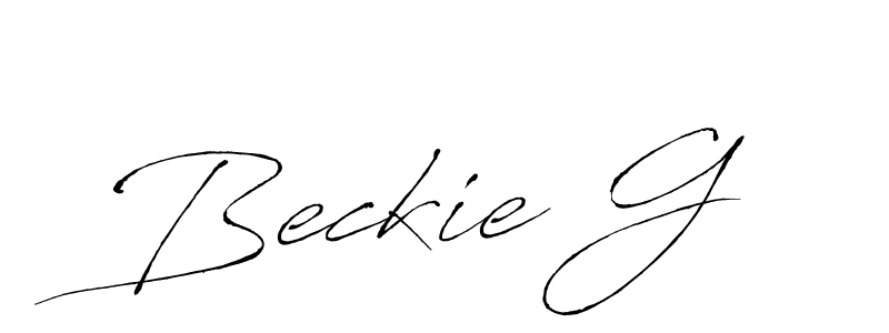 Similarly Antro_Vectra is the best handwritten signature design. Signature creator online .You can use it as an online autograph creator for name Beckie G. Beckie G signature style 6 images and pictures png