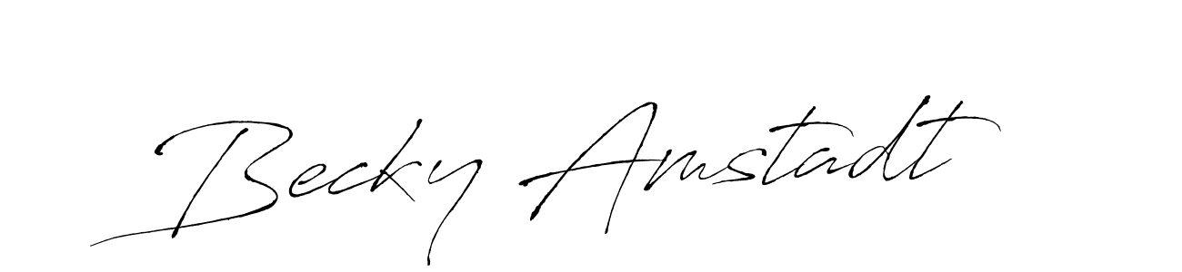 Create a beautiful signature design for name Becky Amstadt. With this signature (Antro_Vectra) fonts, you can make a handwritten signature for free. Becky Amstadt signature style 6 images and pictures png