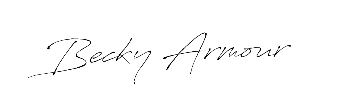 Make a beautiful signature design for name Becky Armour. With this signature (Antro_Vectra) style, you can create a handwritten signature for free. Becky Armour signature style 6 images and pictures png