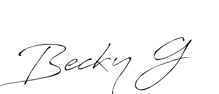 Design your own signature with our free online signature maker. With this signature software, you can create a handwritten (Antro_Vectra) signature for name Becky G. Becky G signature style 6 images and pictures png