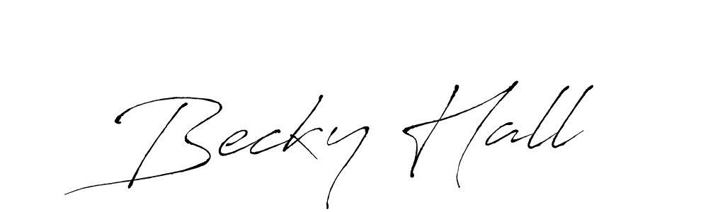Create a beautiful signature design for name Becky Hall. With this signature (Antro_Vectra) fonts, you can make a handwritten signature for free. Becky Hall signature style 6 images and pictures png