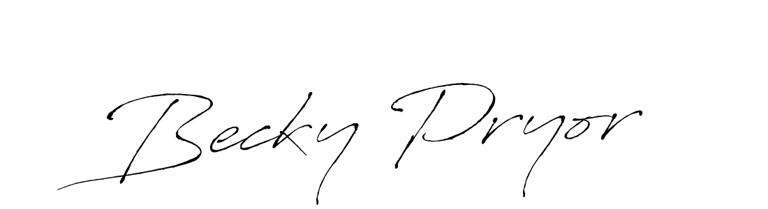 How to make Becky Pryor name signature. Use Antro_Vectra style for creating short signs online. This is the latest handwritten sign. Becky Pryor signature style 6 images and pictures png