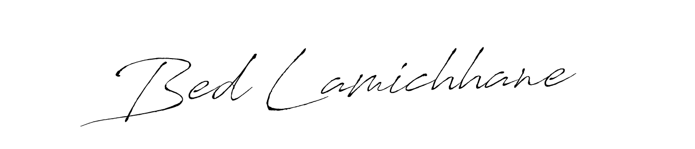 Design your own signature with our free online signature maker. With this signature software, you can create a handwritten (Antro_Vectra) signature for name Bed Lamichhane. Bed Lamichhane signature style 6 images and pictures png