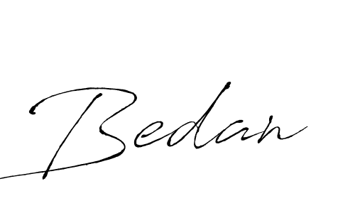 Design your own signature with our free online signature maker. With this signature software, you can create a handwritten (Antro_Vectra) signature for name Bedan. Bedan signature style 6 images and pictures png