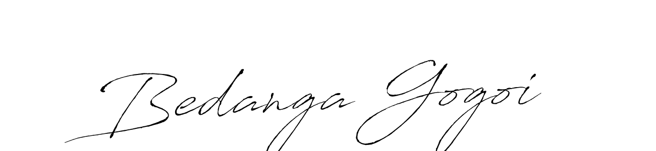 How to make Bedanga Gogoi signature? Antro_Vectra is a professional autograph style. Create handwritten signature for Bedanga Gogoi name. Bedanga Gogoi signature style 6 images and pictures png