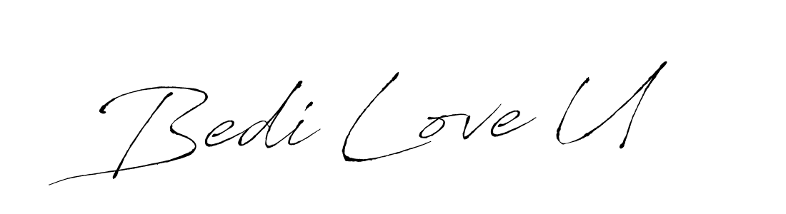 The best way (Antro_Vectra) to make a short signature is to pick only two or three words in your name. The name Bedi Love U include a total of six letters. For converting this name. Bedi Love U signature style 6 images and pictures png