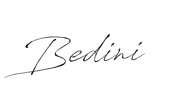 Design your own signature with our free online signature maker. With this signature software, you can create a handwritten (Antro_Vectra) signature for name Bedini. Bedini signature style 6 images and pictures png