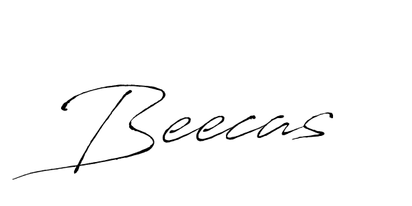 Beecas stylish signature style. Best Handwritten Sign (Antro_Vectra) for my name. Handwritten Signature Collection Ideas for my name Beecas. Beecas signature style 6 images and pictures png