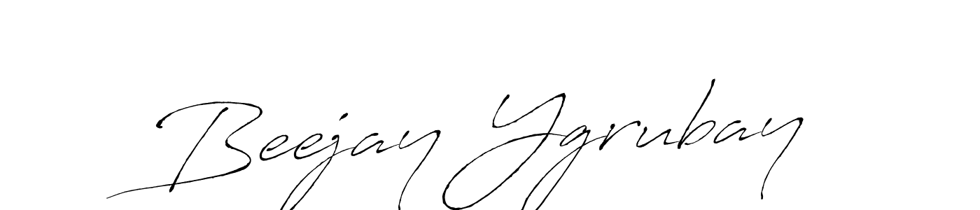 Beejay Ygrubay stylish signature style. Best Handwritten Sign (Antro_Vectra) for my name. Handwritten Signature Collection Ideas for my name Beejay Ygrubay. Beejay Ygrubay signature style 6 images and pictures png