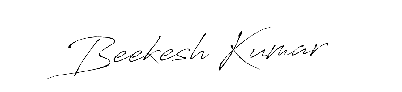 Create a beautiful signature design for name Beekesh Kumar. With this signature (Antro_Vectra) fonts, you can make a handwritten signature for free. Beekesh Kumar signature style 6 images and pictures png