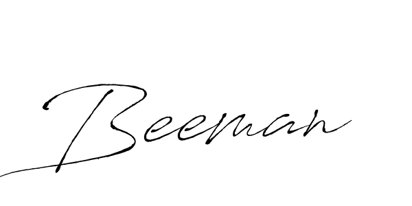 Use a signature maker to create a handwritten signature online. With this signature software, you can design (Antro_Vectra) your own signature for name Beeman. Beeman signature style 6 images and pictures png
