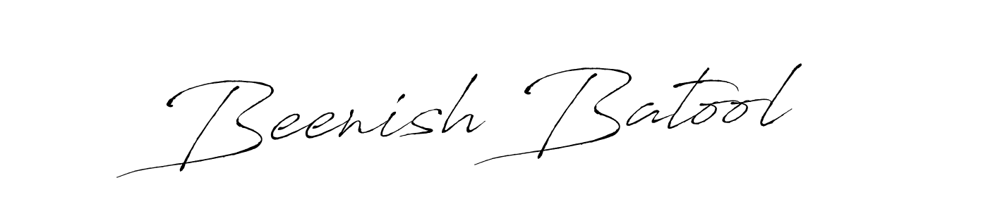 How to make Beenish Batool name signature. Use Antro_Vectra style for creating short signs online. This is the latest handwritten sign. Beenish Batool signature style 6 images and pictures png