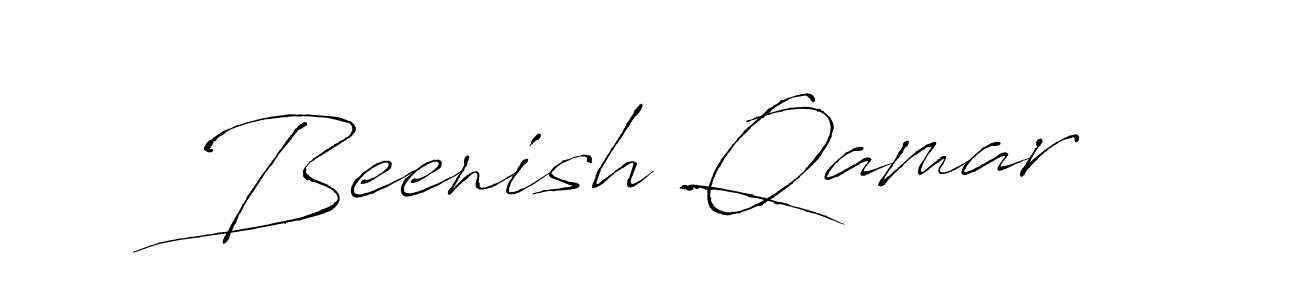 Design your own signature with our free online signature maker. With this signature software, you can create a handwritten (Antro_Vectra) signature for name Beenish Qamar. Beenish Qamar signature style 6 images and pictures png