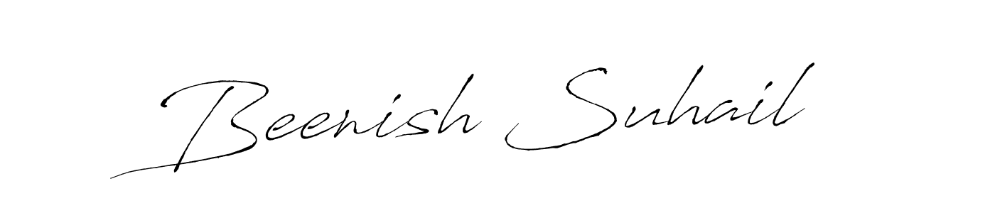 Beenish Suhail stylish signature style. Best Handwritten Sign (Antro_Vectra) for my name. Handwritten Signature Collection Ideas for my name Beenish Suhail. Beenish Suhail signature style 6 images and pictures png