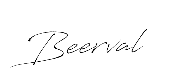 Use a signature maker to create a handwritten signature online. With this signature software, you can design (Antro_Vectra) your own signature for name Beerval. Beerval signature style 6 images and pictures png